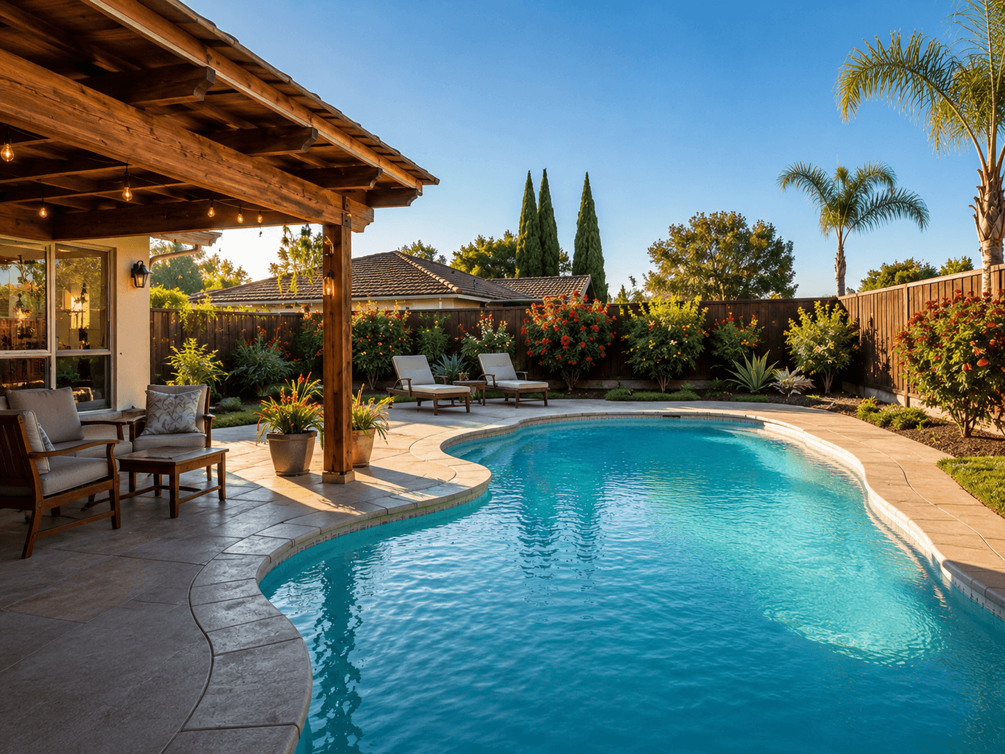 Home with a pool in the Central Valley
